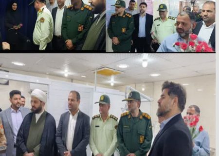 تجلیل فرماندار، فرماندهان سپاه و فراجا از پرستاران درمانگاه ایثار بسیج کارون