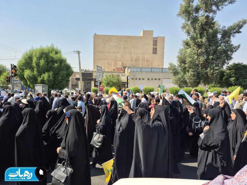 حضور پرشور مردم اهواز در راهپیمائی بشارت نصر