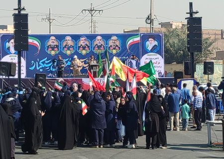 خروش اهوازی ها در راهپیمایی یوم الله ۱۳ آبان