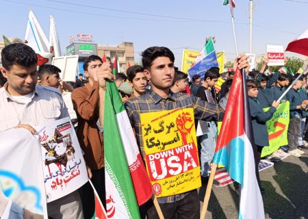 طنین فریاد استکبارستیزی در خیابان‌های اهواز