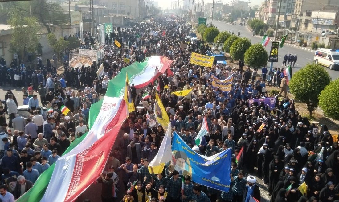 راهپیمایی ۱۳ آبان تجلی حضور حماسی مردم در اهواز شد