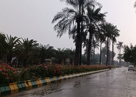 باران دل‌انگیز پاییزی اهواز را شگفت‌انگیز کرد!