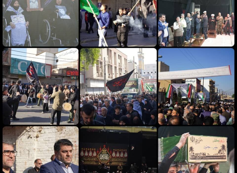 وداع با شهدای گمنام؛ تشییع باشکوه هشت شهید در اهواز