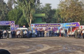 صبحگاه مشترک مدافعان تولید و امنیت در صنعت فولاد خوزستان