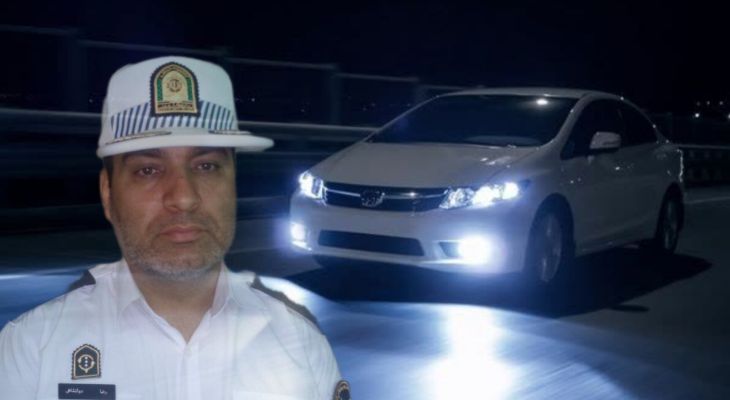 توقیف خودروهای غیرمجاز دارای چراغ‌های زنون در جاده‌ها