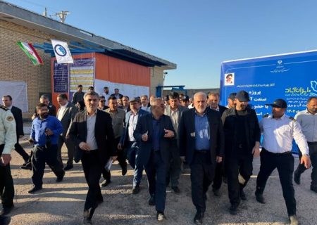 افتتاح مخزن ذخیره آب ۵۰۰۰ مترمکعبی بوزی در شادگان با حضور وزیر نیرو