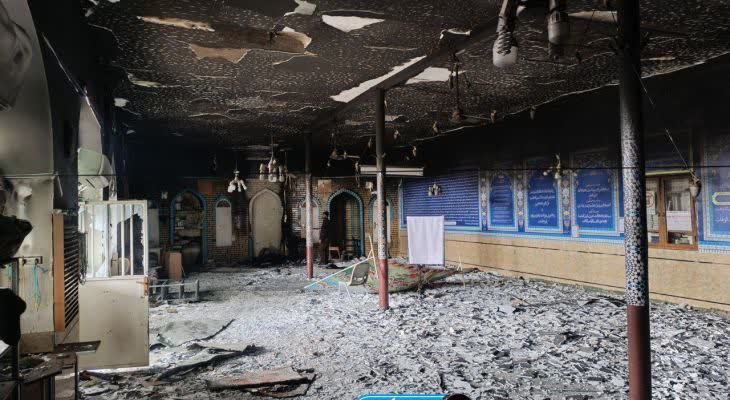 خسارت میلیاردی اغتشاشات به مسجد اندیمشک