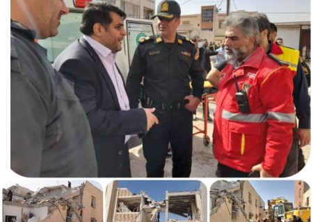 فرماندار اهواز در محل حادثه انفجار گاز شهری در کیانشهر حاضر شد