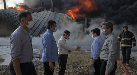 حریق کارخانه یونولیت گنبدکاووس مهار شد